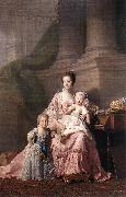 RAMSAY, Allan Queen Charlotte with her Two Children dy oil painting reproduction